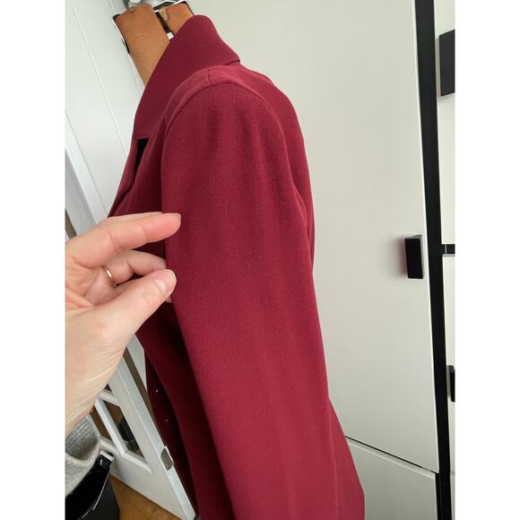 Lagerfeld Wmns Sz 38 Vintage 90s Maroon Fitted Blazer Retro Vintage Cool Work - Picture 16 of 16